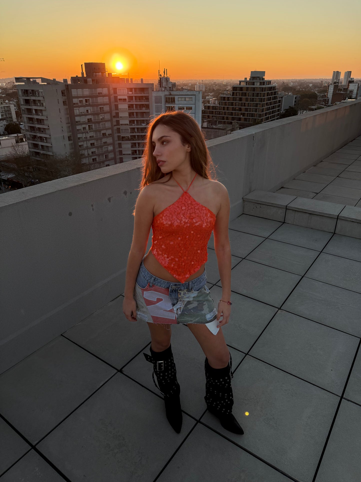 TOP MANDARINE SHIMMER