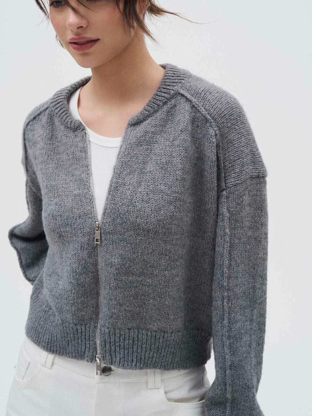 CARDIGAN RAIN GRIS