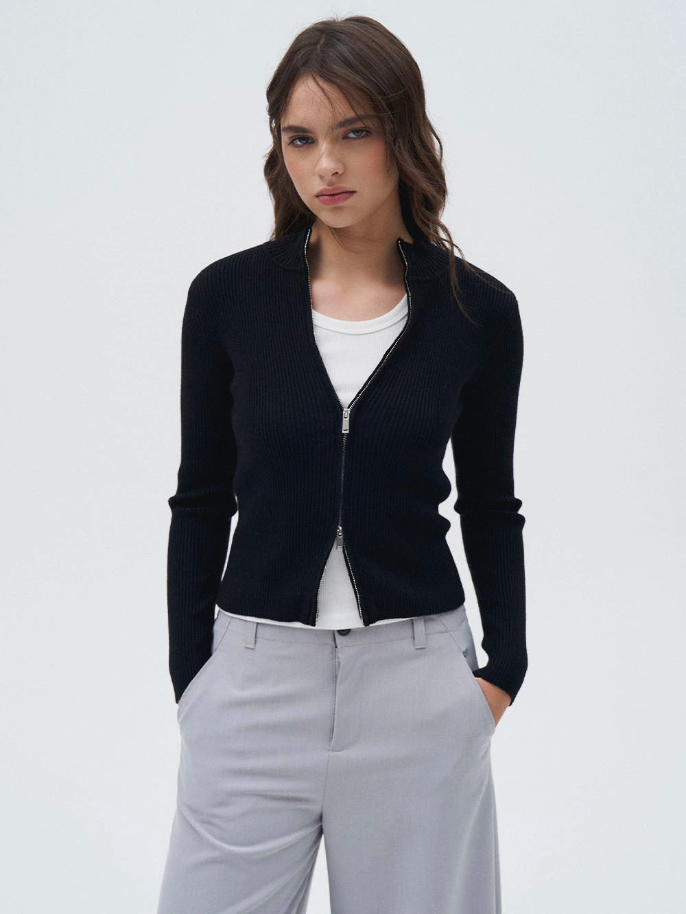 CARDIGAN 2 CIERRES NEGRO