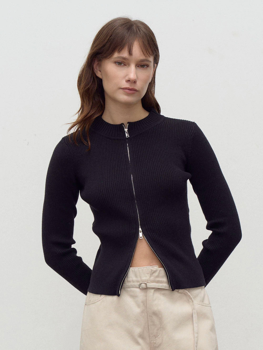 CARDIGAN 2 CIERRES NEGRO
