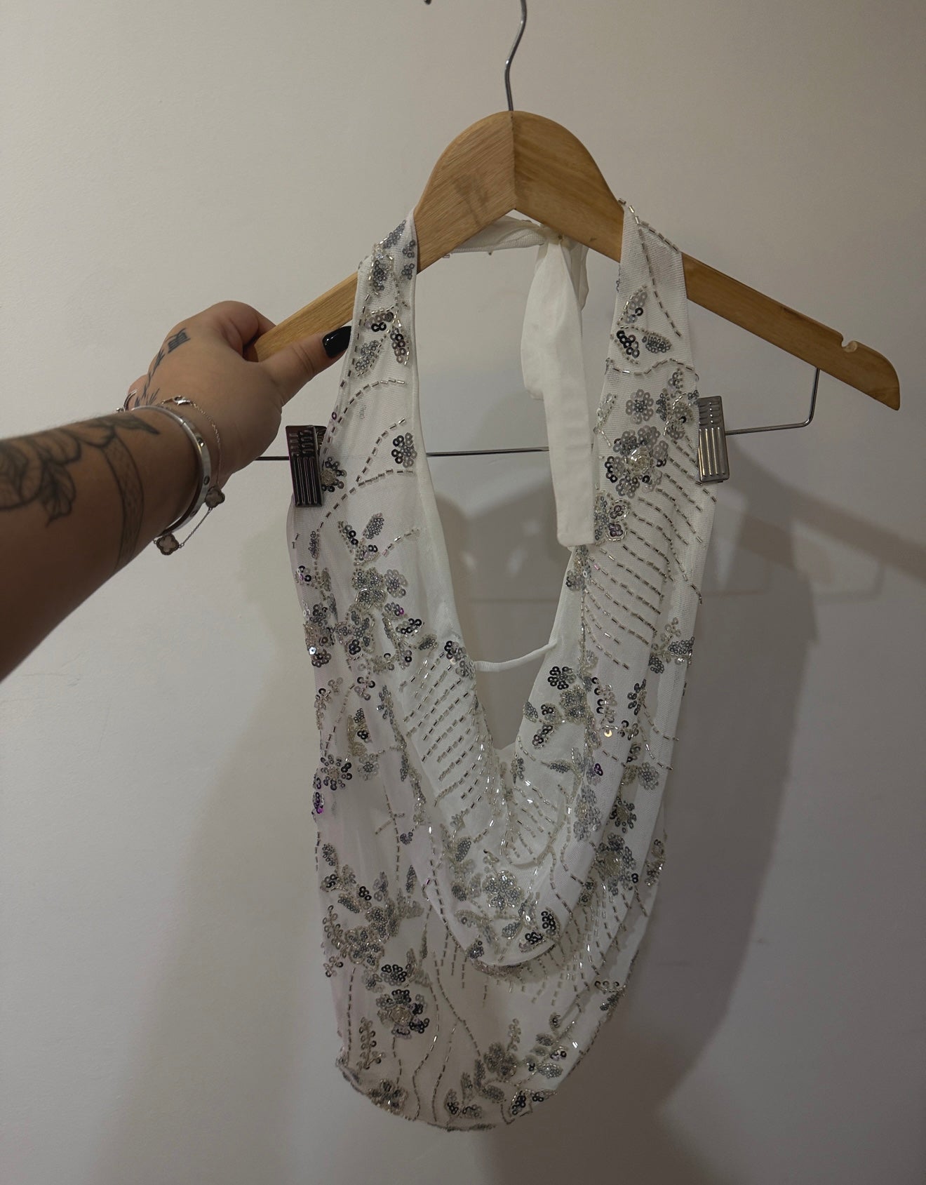 TOP IBIZA MESH SILVER