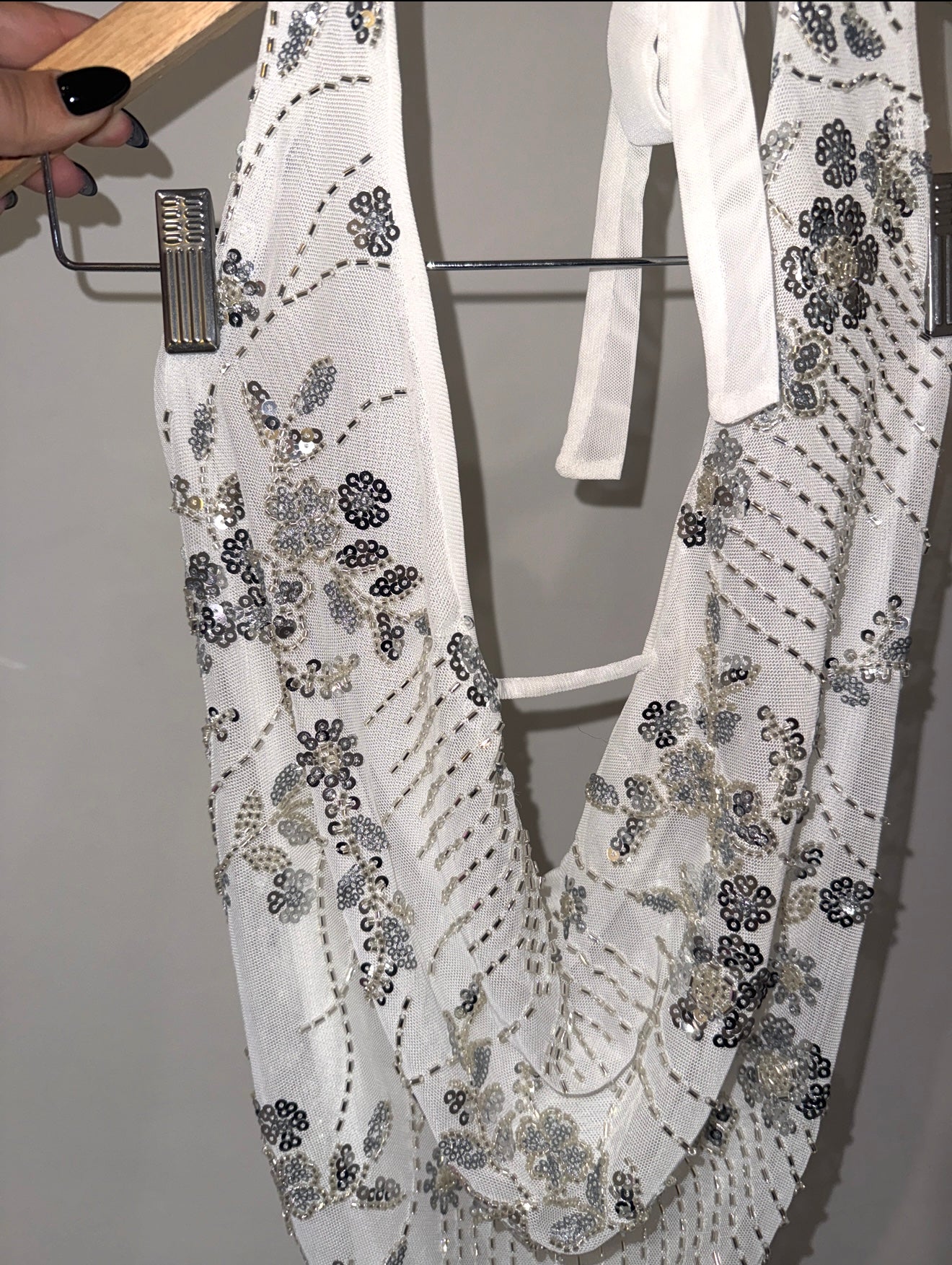 TOP IBIZA MESH SILVER