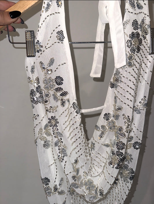 TOP IBIZA MESH SILVER